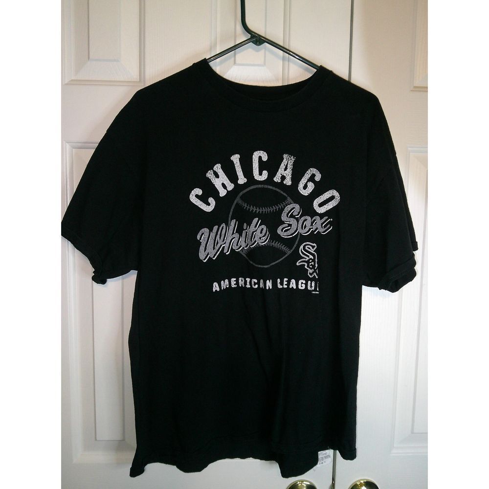 MLB Chicago White‎ Sox American League Baseball Graphic T-Shirt XL Black Sports